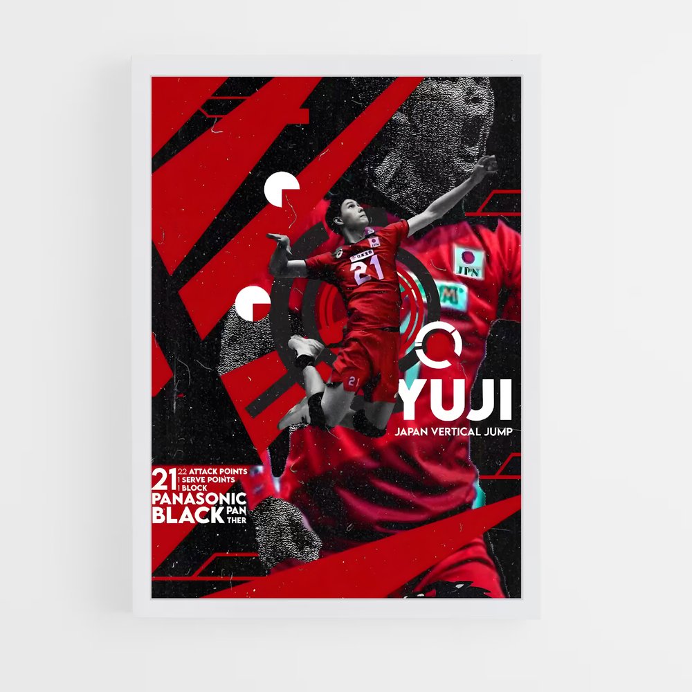 Poster Yuji nishida Japon – affiche Volleyball (vue 3)